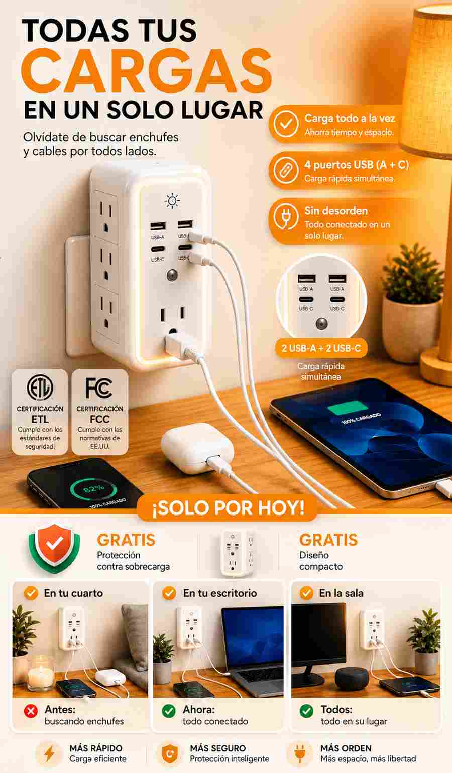 Tomacorriente multiple smart