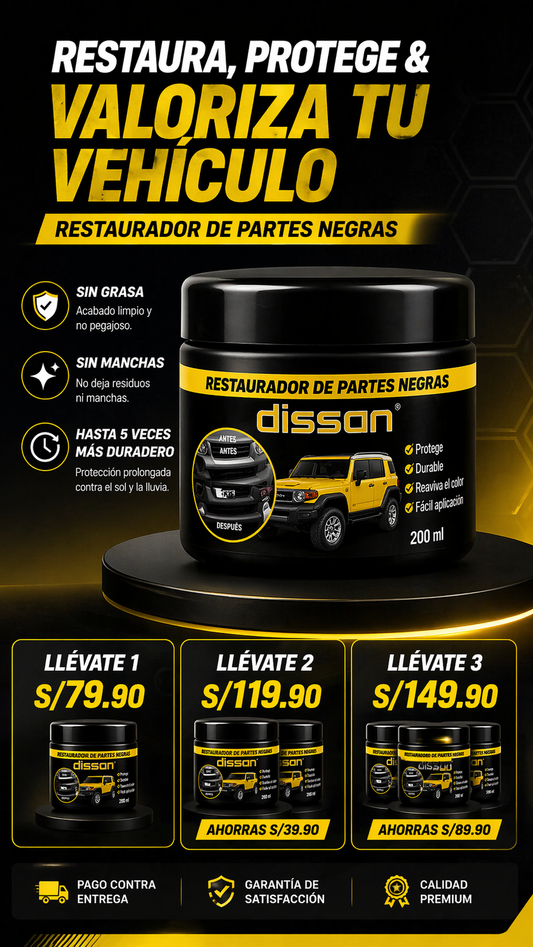 RESTAURADOR DE PARTES NEGRAS DISSAN