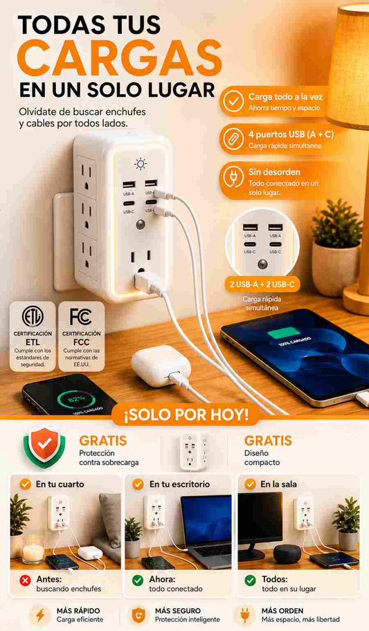 Tomacorriente multiple smart